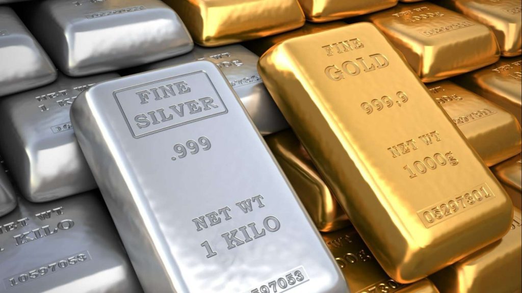 gold and silver bricks