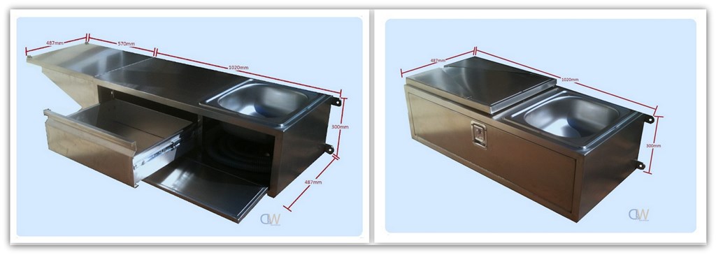 Dunn & Watson Camper Trailer Kitchen