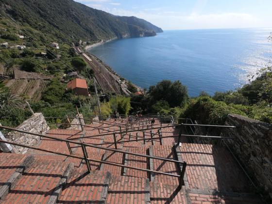 corniglia steps during one day in Cinque Terre