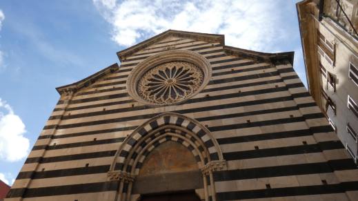 monterosso church during one day in Cinque Terre