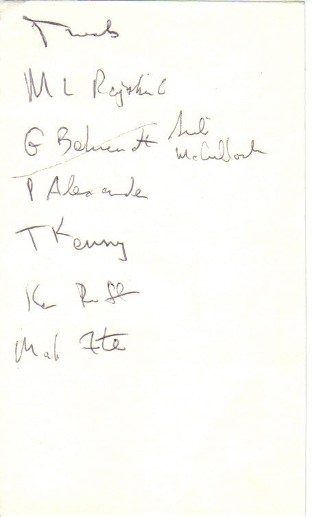 handwritten comedy set list