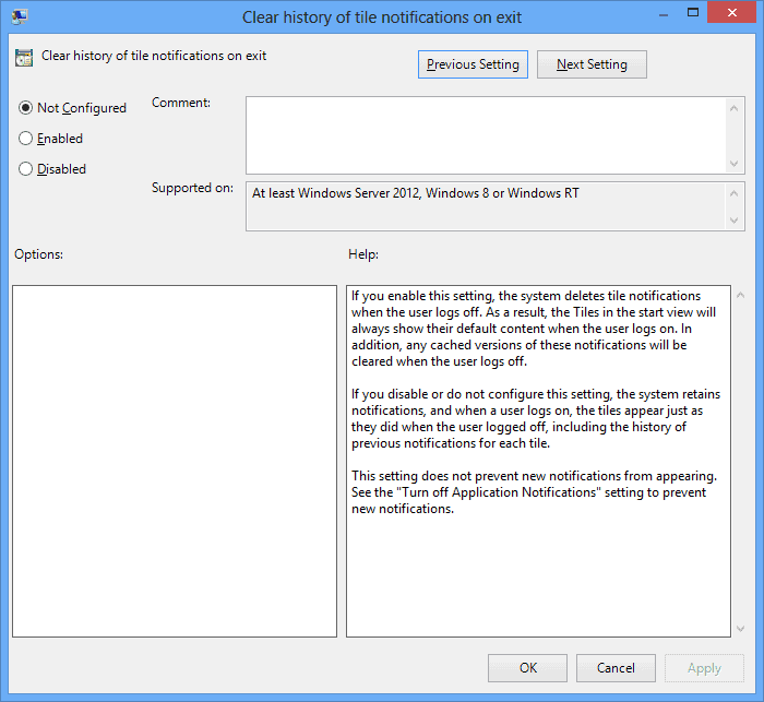 Clear Notifications Cache