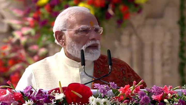 Prime Minister Narendra Modi addresses Shri Ram Janmabhoomi Mandir Dhwajarohan Utsav in Ayodhya
