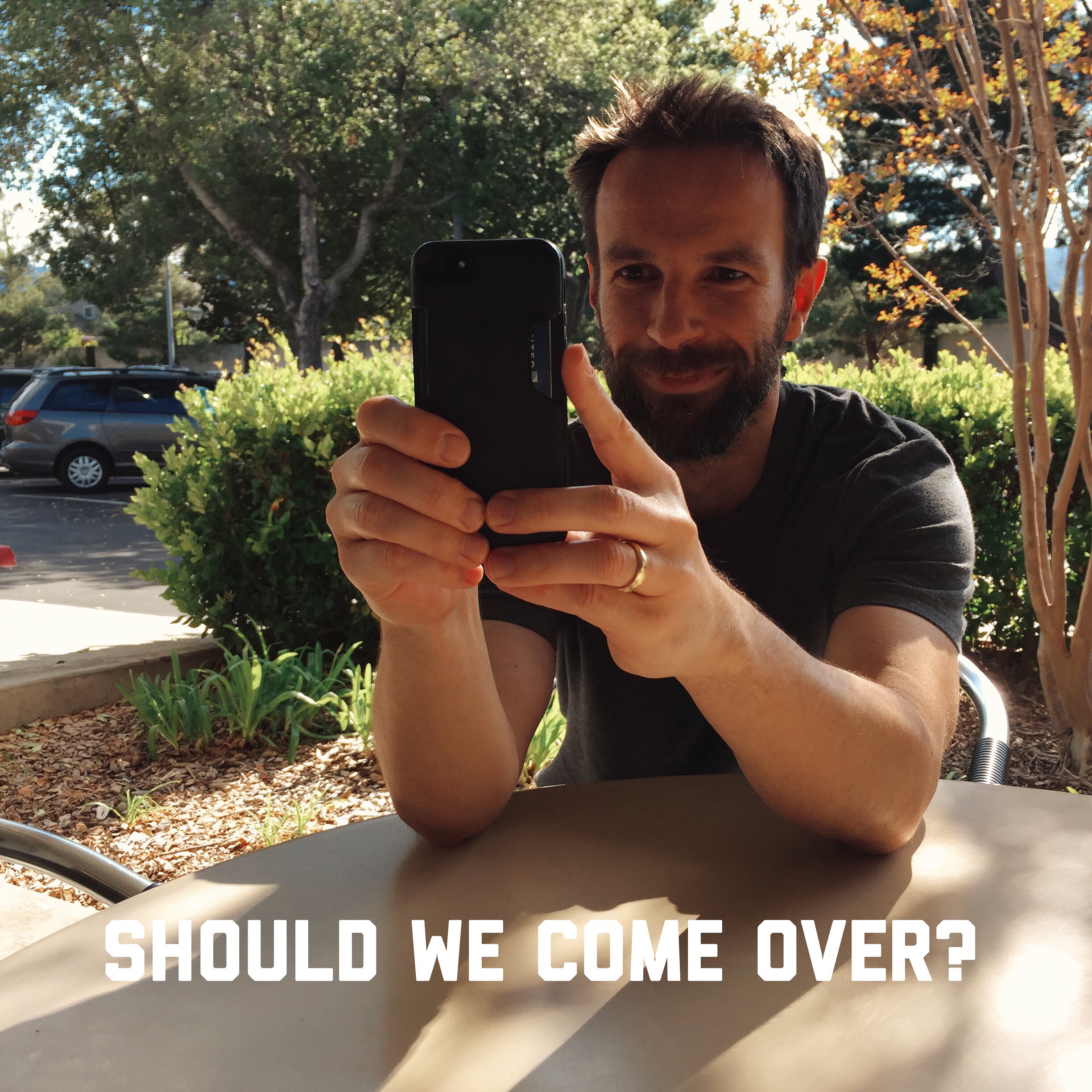 This is Alex. Here he's teaching me how to properly shoot a portrait and still refusing to use Instagram in favor of Flickr. The last text he sent before I took this was "Should we come over?" 3/100