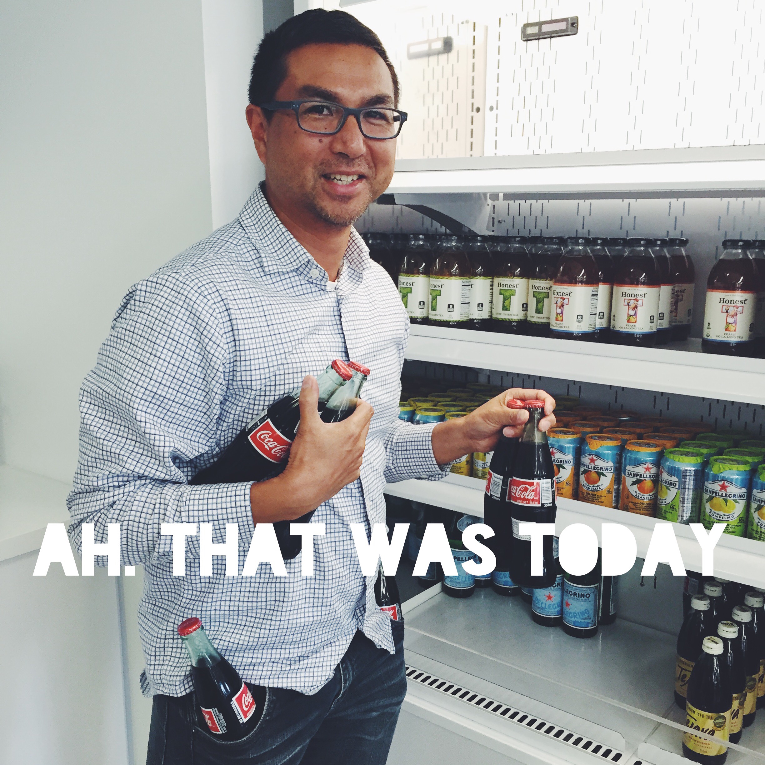 Hoarding. Caught red handed! J/K we put them back after the photo. This is Wayne. He always listens and laughs at my crazy personal stories. The last text that he sent before I took this was "Ah. That was today" 17/100