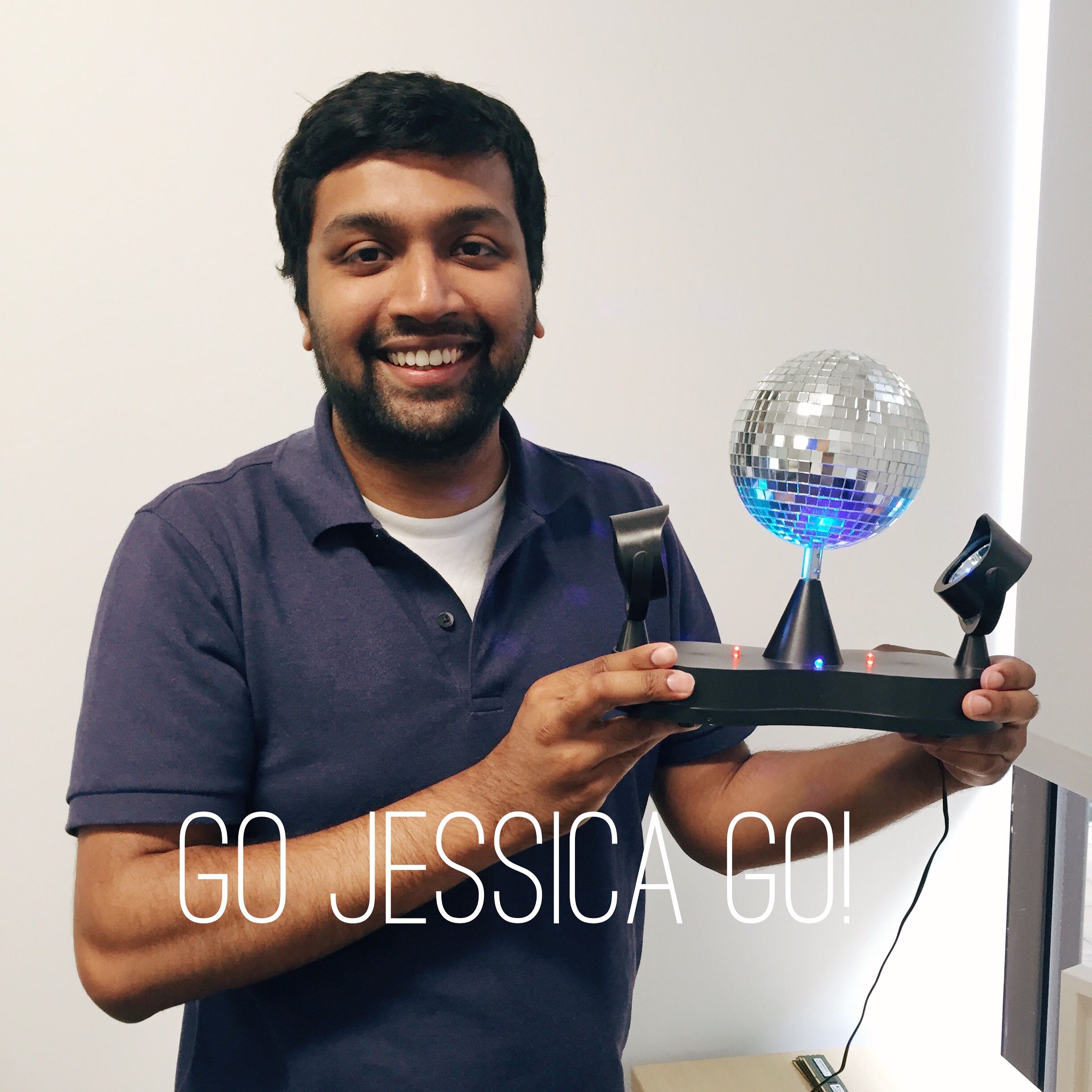 It's Arvind, my Girl Friday! Don't worry, he totally knows I call him this. He's my work bestie/fav enginerd/cheerleader that knows where the bodies are buried... I mean, um yeah... Anyhoo, the last text he sent before I took this photo was "go jessica go!" 21/100