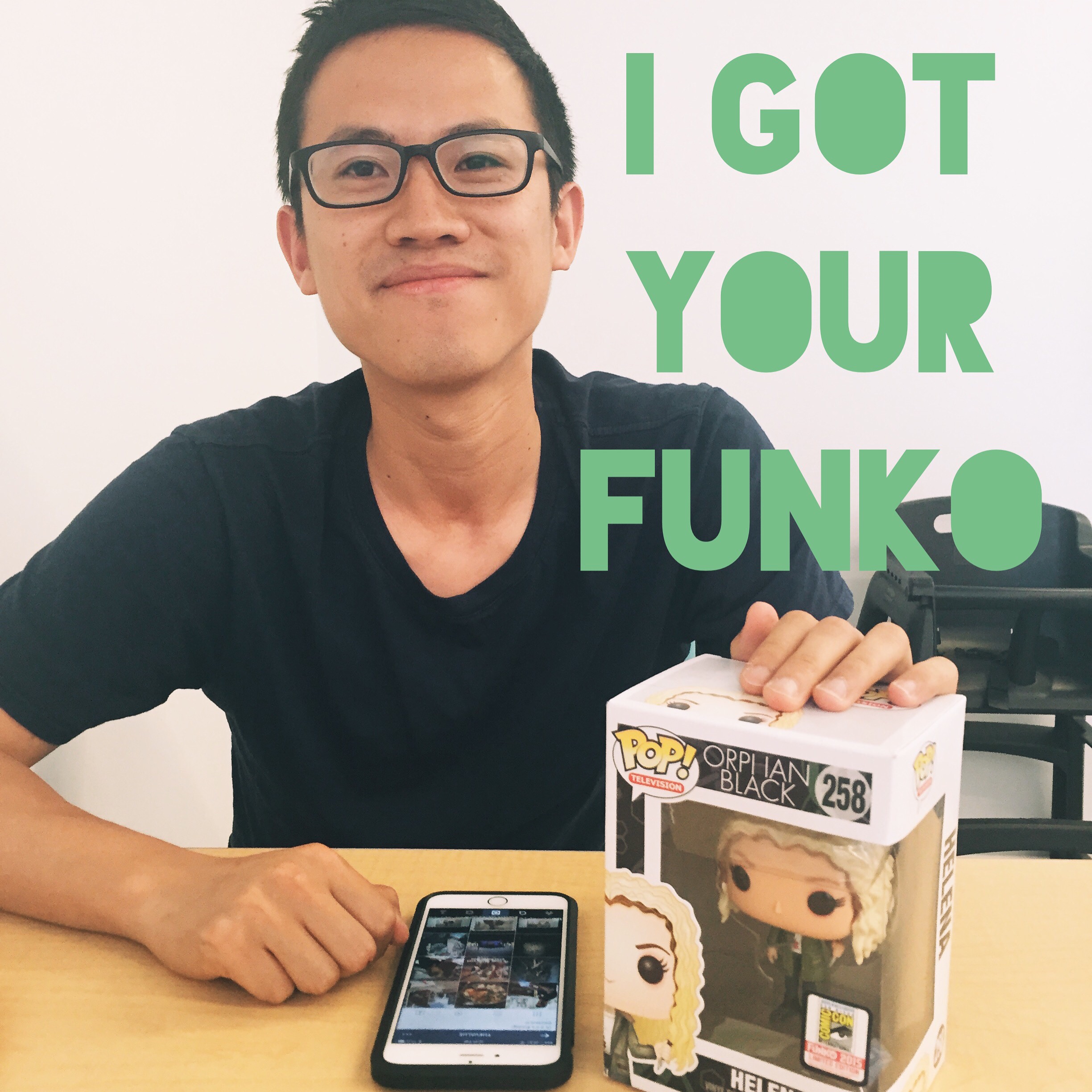 The interesting thing that you can't tell by this photo about Ben is that he has a British accent, just like almost all the Walking Dead main cast. I actually didn't run into him at #SDCC, but he spotted me failing miserably at Preview Night and agreed to help me get the Orphan Black Helena exclusive that I wanted. Hooray! The last text he sent before I took this photo was "I got your funko". 42/100