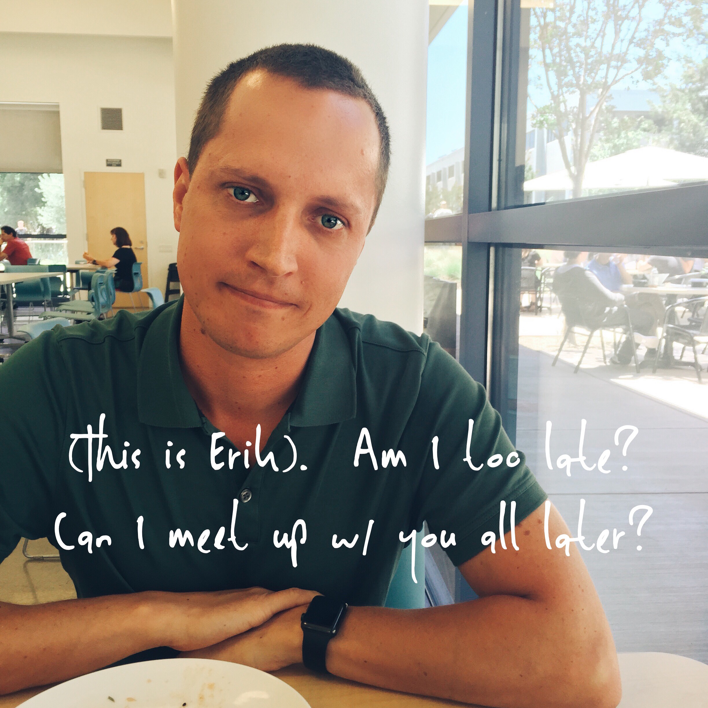 It's my old cube neighbor Erik. This could be completely wrong, but I swear at some point we had a conversation about skateboarding, which I felt like he was really good at. Also he also has an awesome eye at photography. The last msg he sent before I took this photo was "(This is Erik). Am I too late? Can I meet up w/ you all later?" 62/100