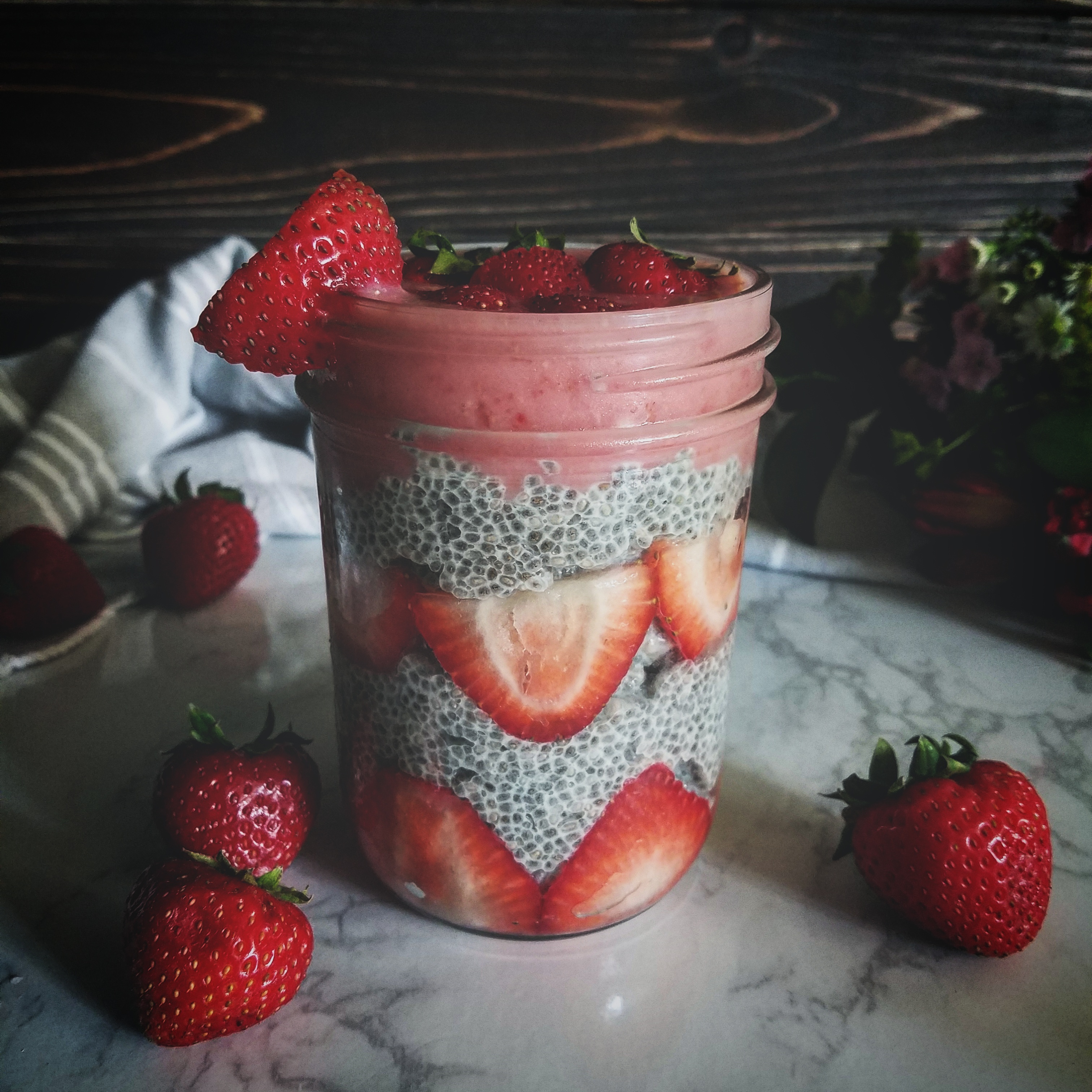strawberry chia pudding