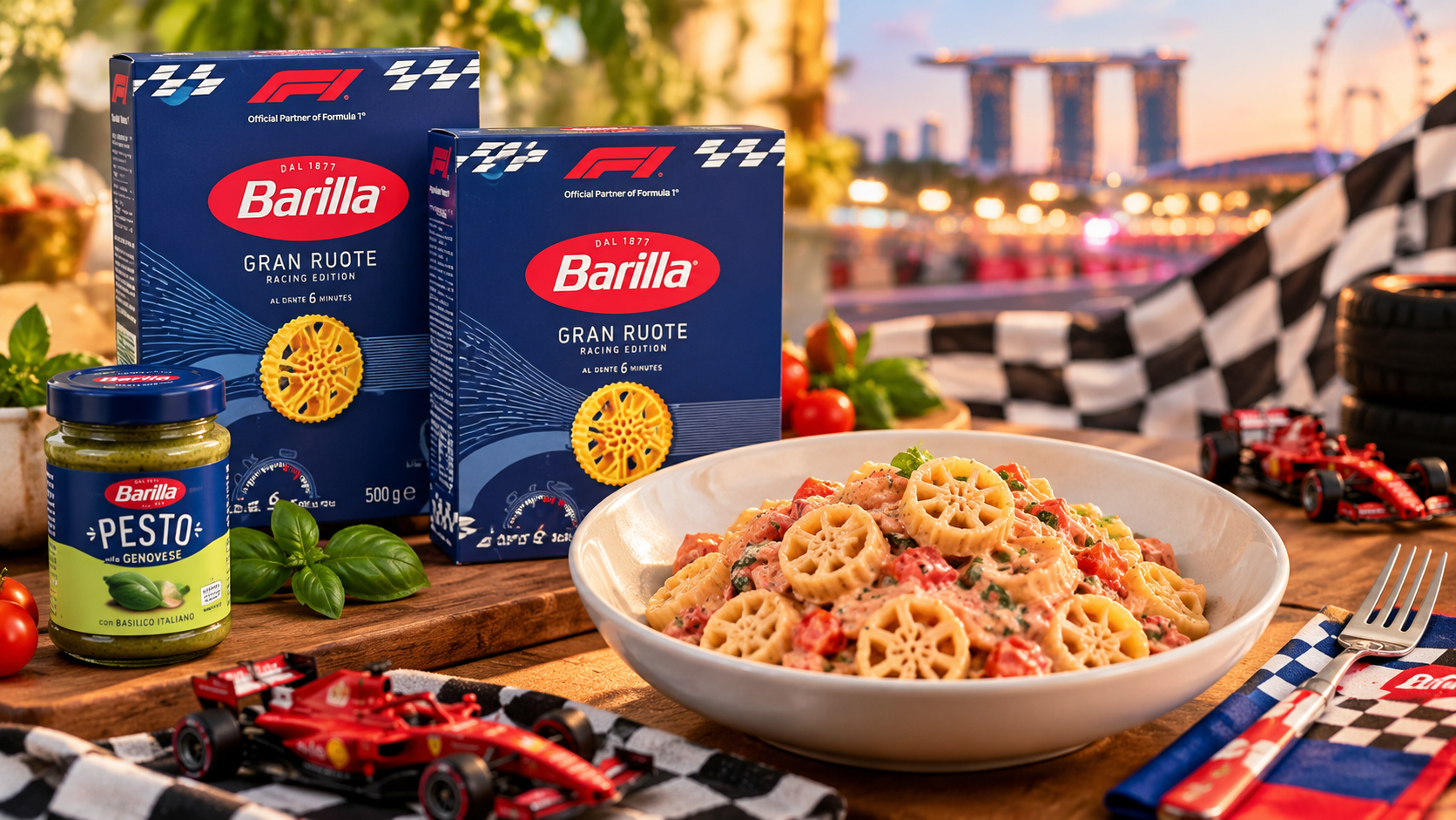 Barilla brings Formula 1 to the dinner table with its limited-edition Gran Ruote Racing Pasta