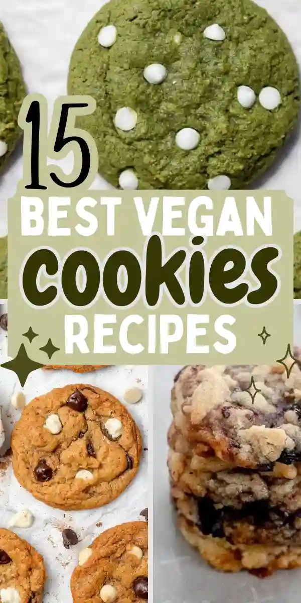 a collage of vegan cookie recipes