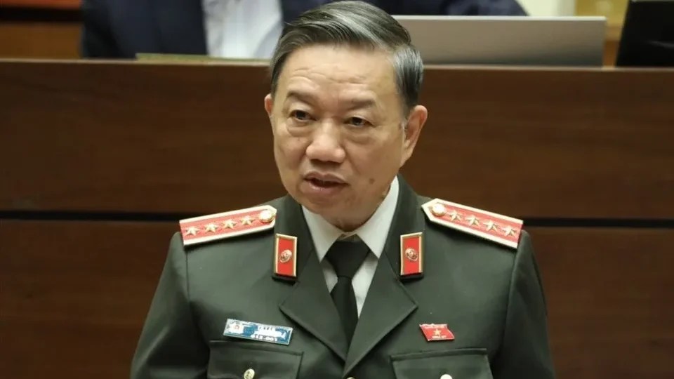 Tô Lâm in 2019, when he was serving as minister of public security. Photo: National Assembly Media.