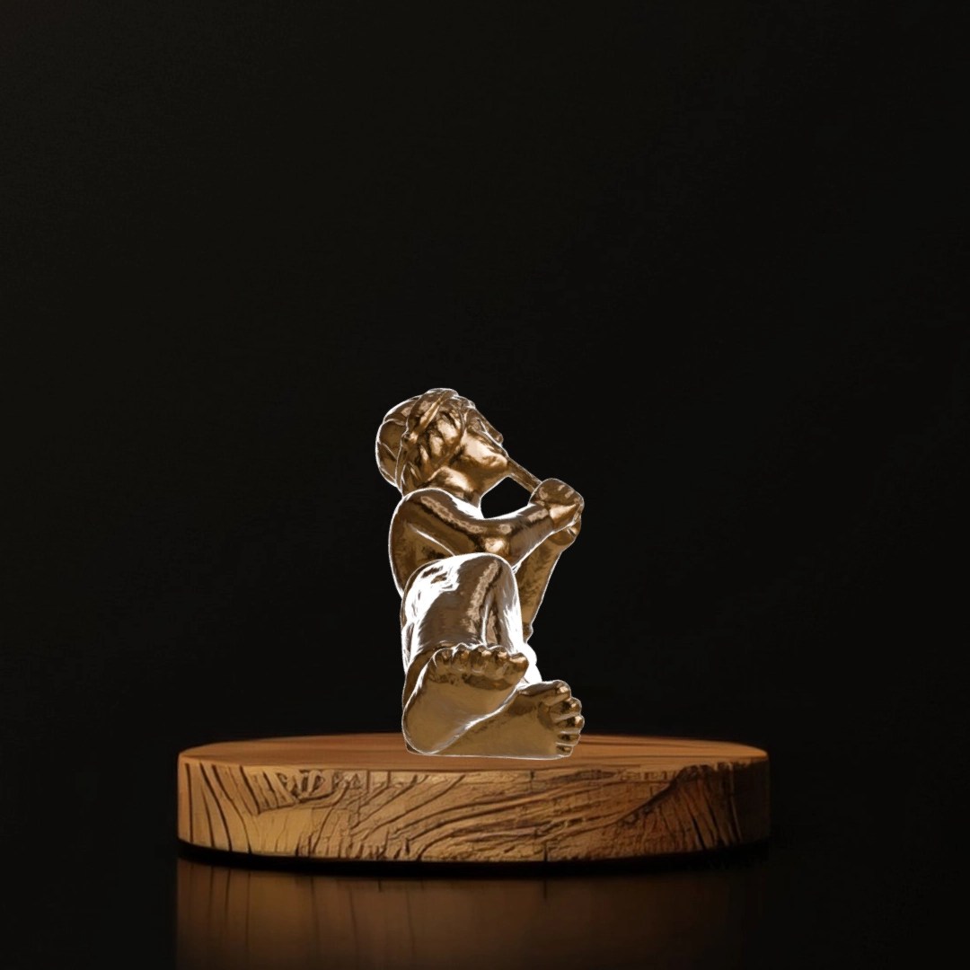 Vessel Ornament of Reclining Flutist - Museum Replica