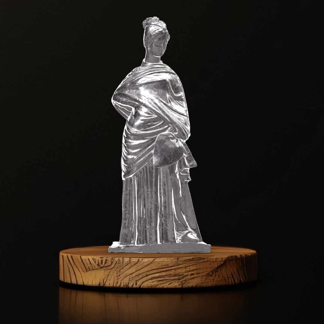 Lady With Hand Fan Figurine - Museum Replica