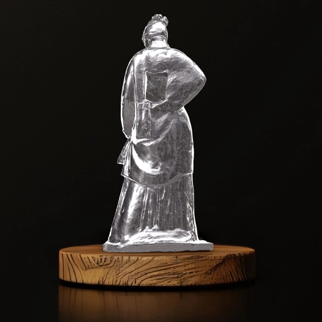 Lady With Hand Fan Figurine - Museum Replica