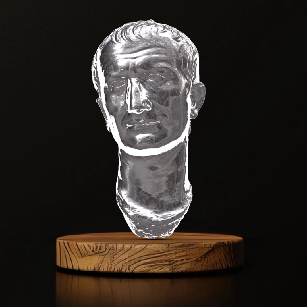 Portrait Head of Emperor Vespasian, Recut from Head of Nero - Museum Replica