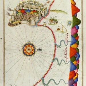 Piri Reis, Map of Alanya, ink on paper, 1525
