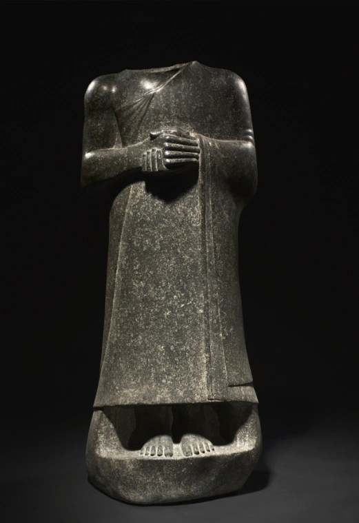 Headless dolerite statue of Gudea from Girsu, Mesopotamia, 2144–2124 BCE