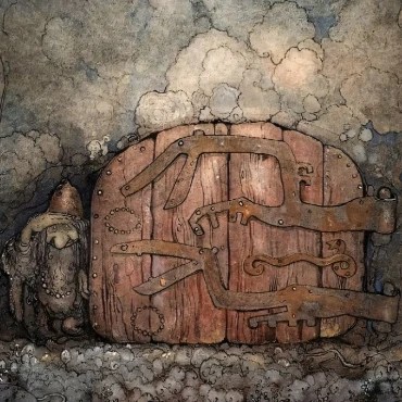 The Mountain Gate by John Bauer, illustration, 1918