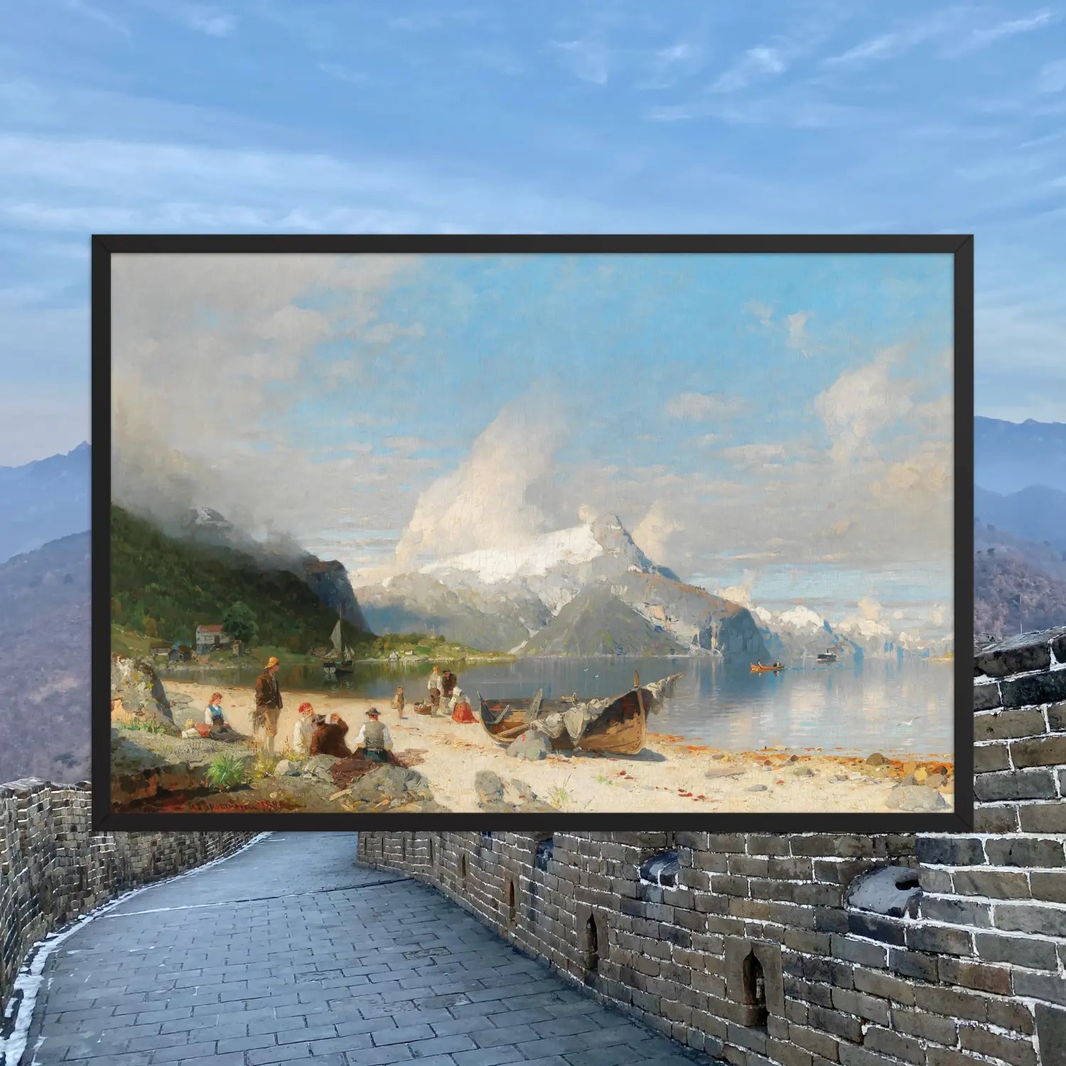 Jean-Léon Gérôme - The First Kiss of the Sun (1886) Framed poster