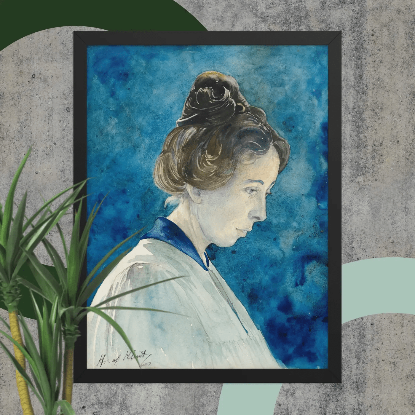 Hilma af Klint - Self Portrait (c.1890) Framed poster