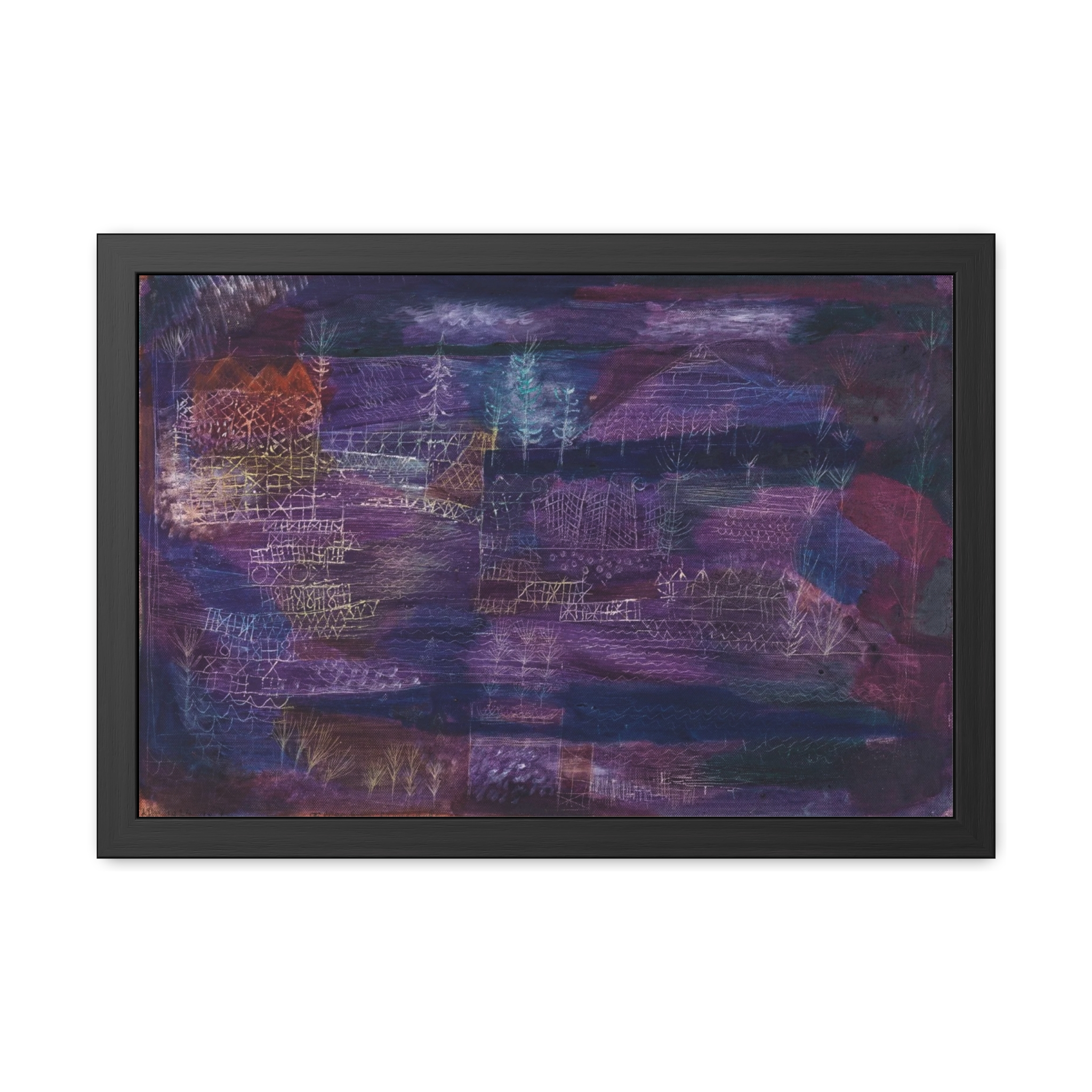 River Construction Landscape (1924) Framed Poster | Paul Klee Wall Art