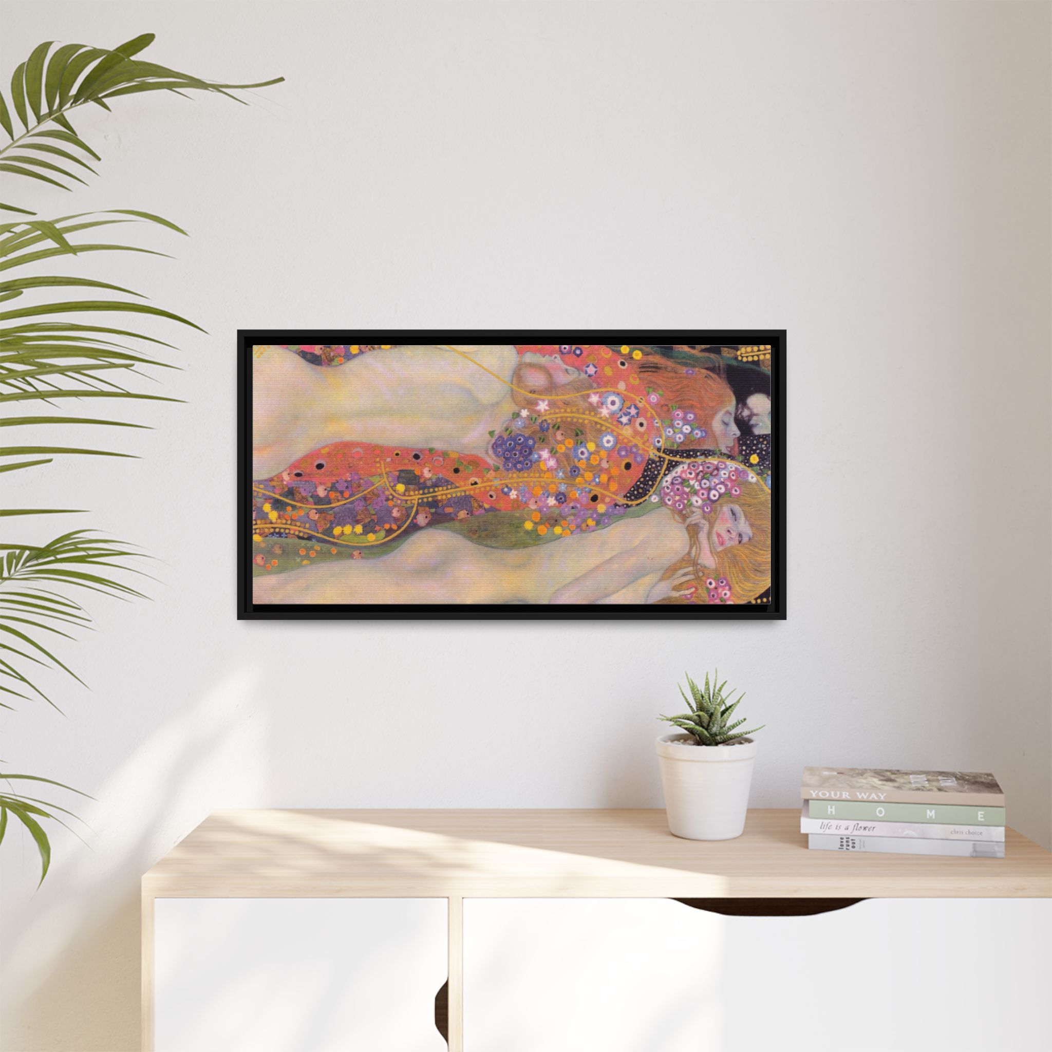 Water Serpents II (1904-1907) Framed Canvas | Gustav Klimt Wall Art