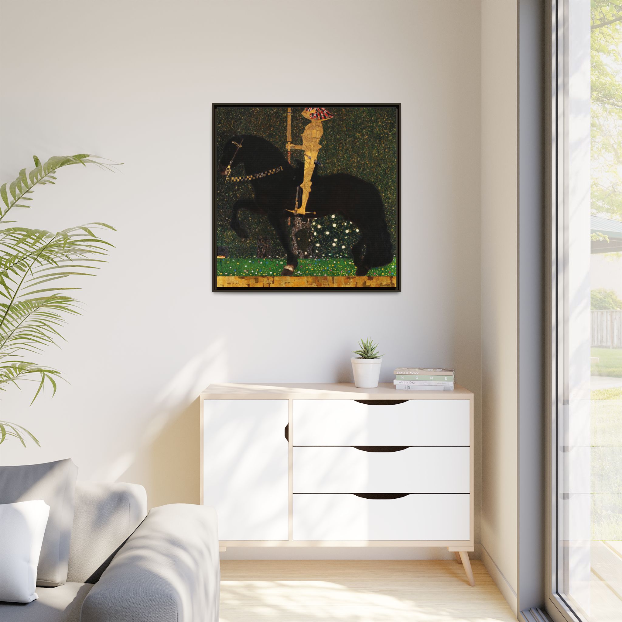 Life is a Struggle (Golden Rider) (1903) Framed Canvas | Gustav Klimt Wall Art