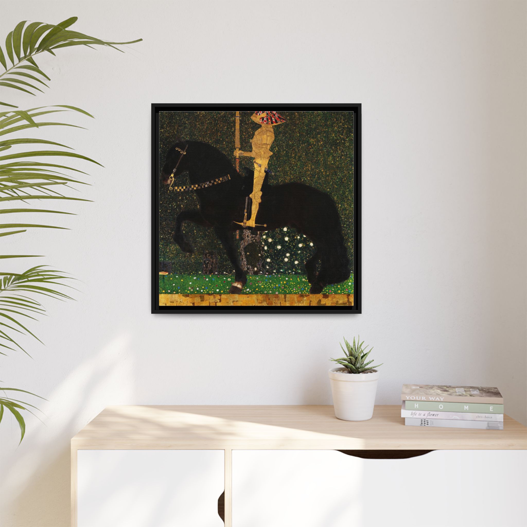 Life is a Struggle (Golden Rider) (1903) Framed Canvas | Gustav Klimt Wall Art