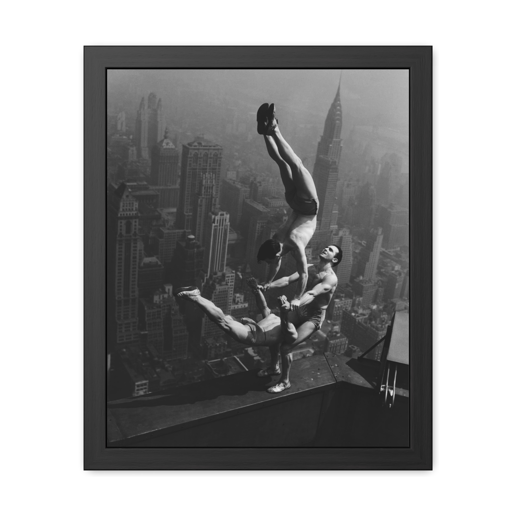 Acrobats Balance on Top of the Empire State Building (1934) Framed Poster | Photo Wall Art