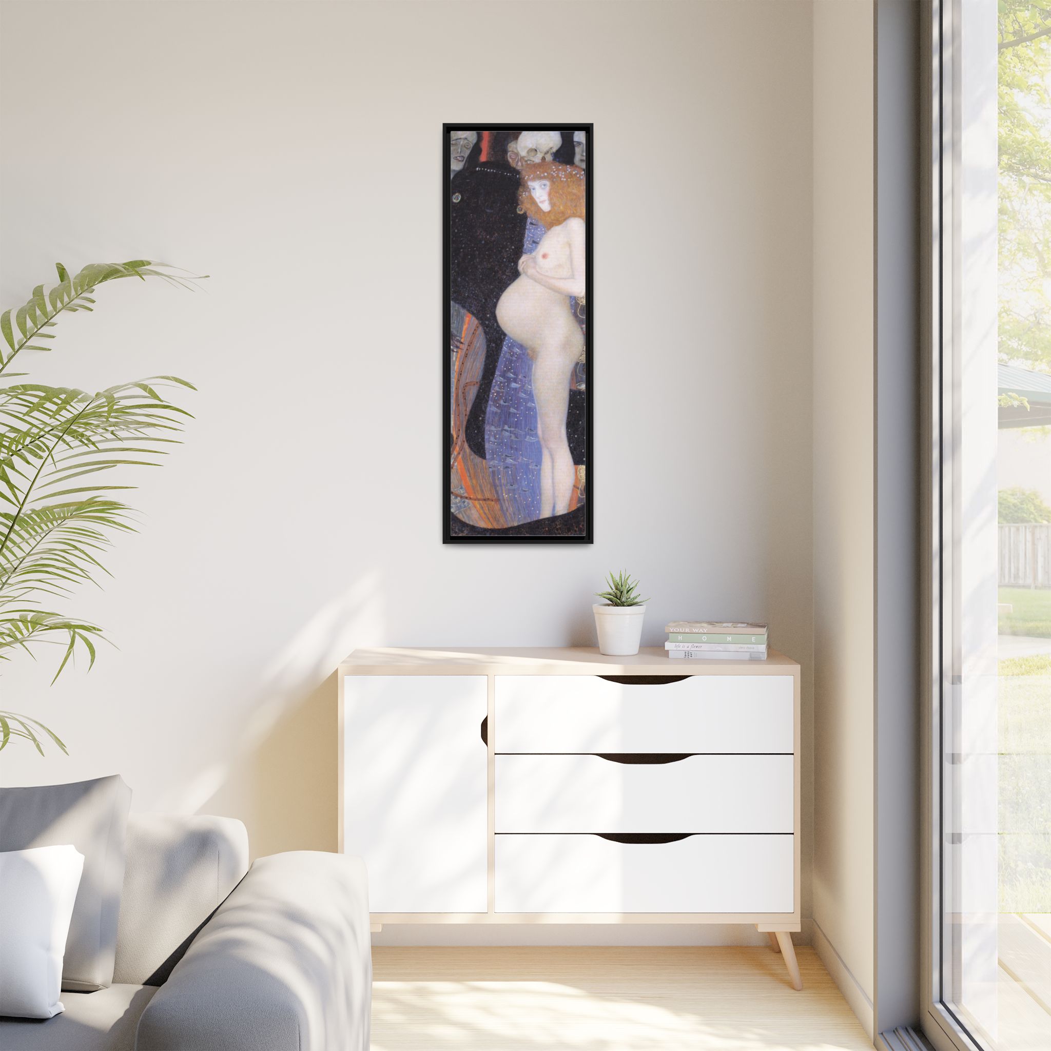 Hope I (1903) Framed Canvas | Gustav Klimt Wall Art