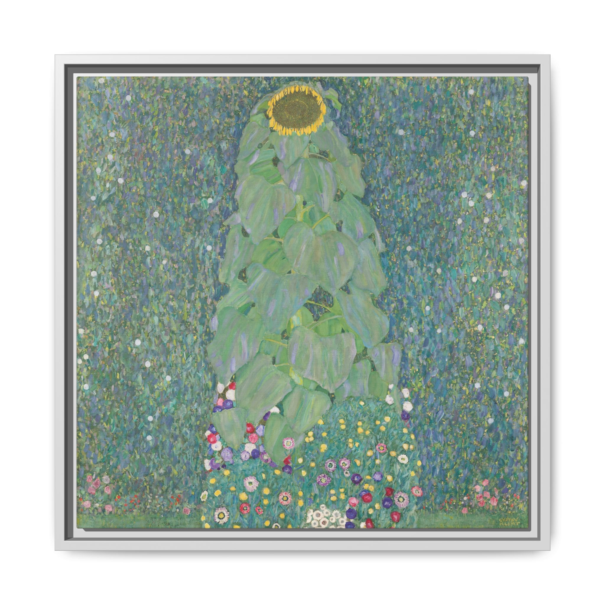 The Sunflower (1907-1908) Framed Canvas | Gustav Klimt Wall Art