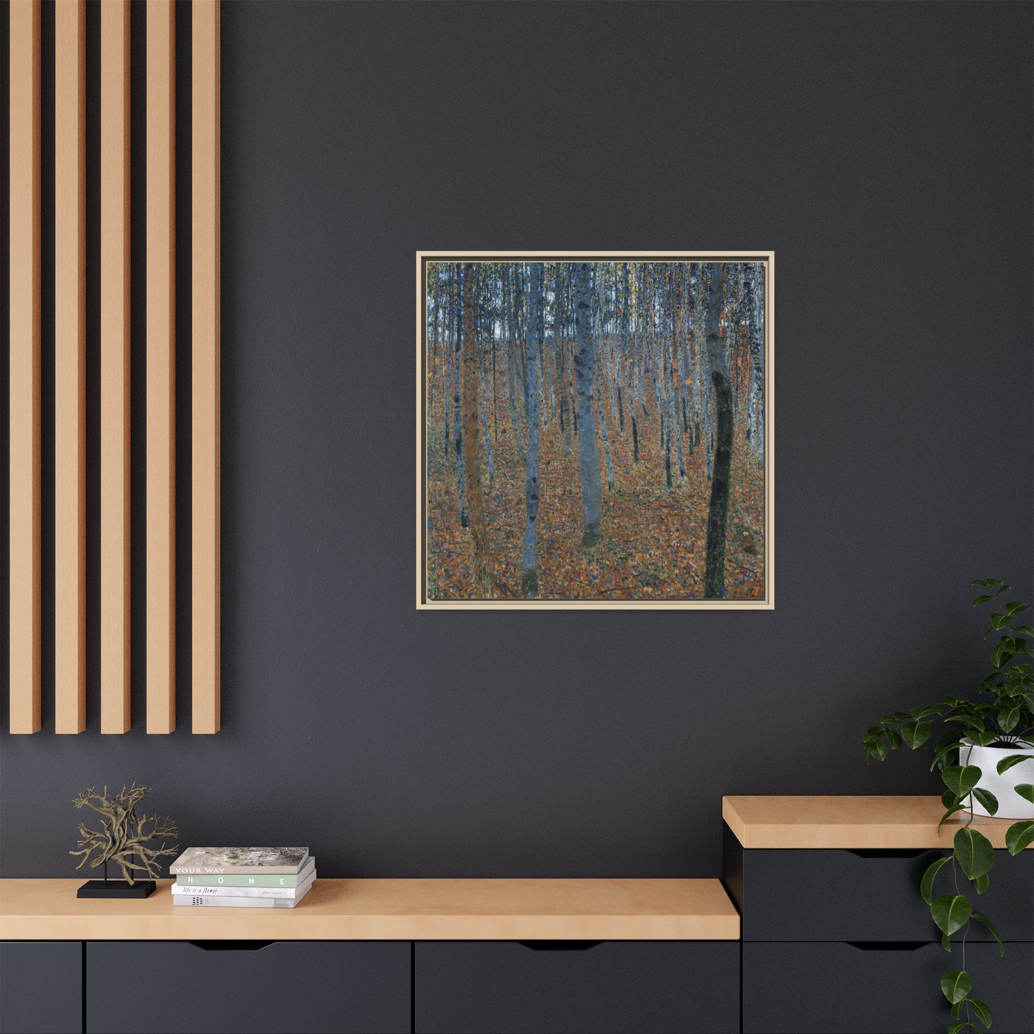 Beech Grove I (1902-1903) Framed Canvas | Gustav Klimt Wall Art