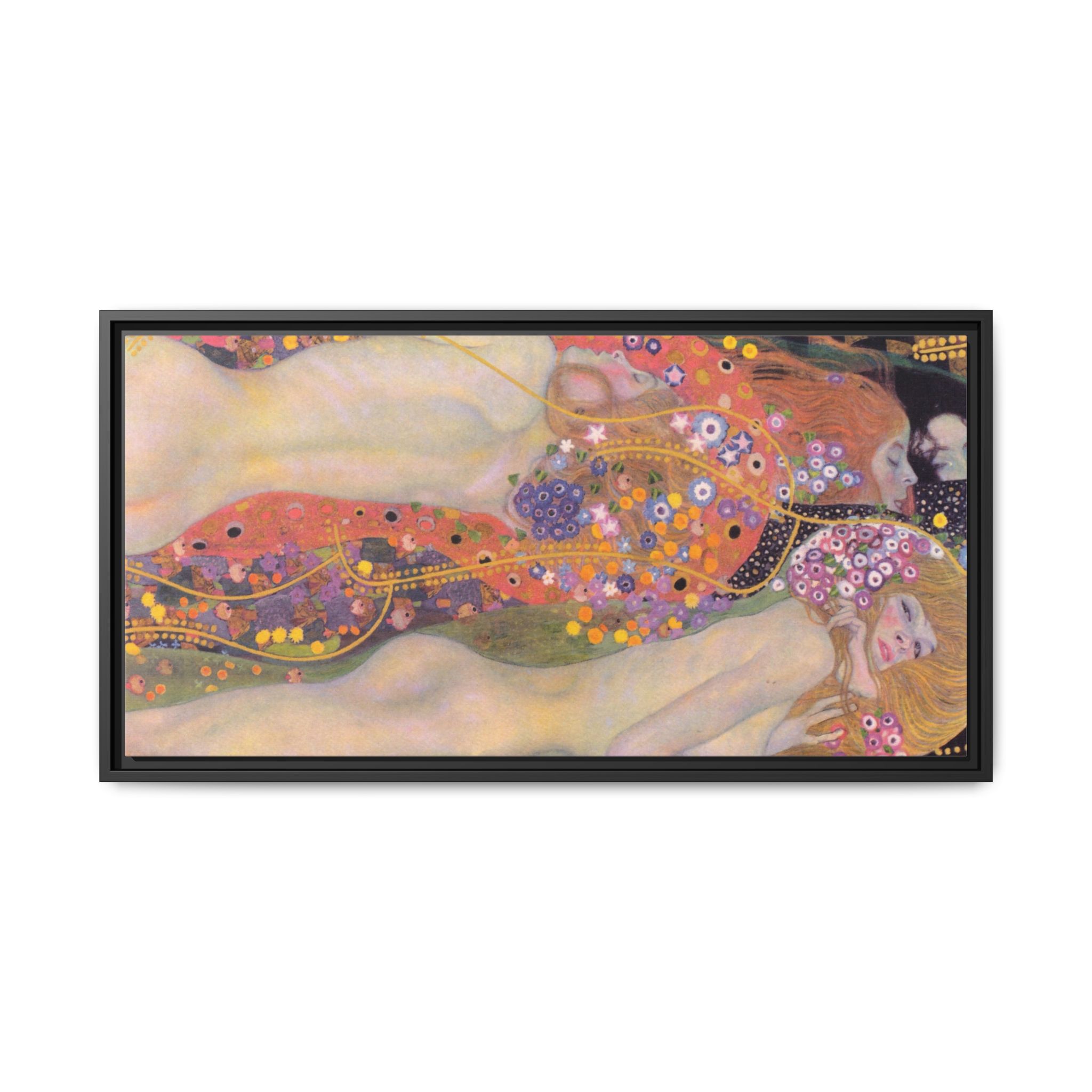 Water Serpents II (1904-1907) Framed Canvas | Gustav Klimt Wall Art