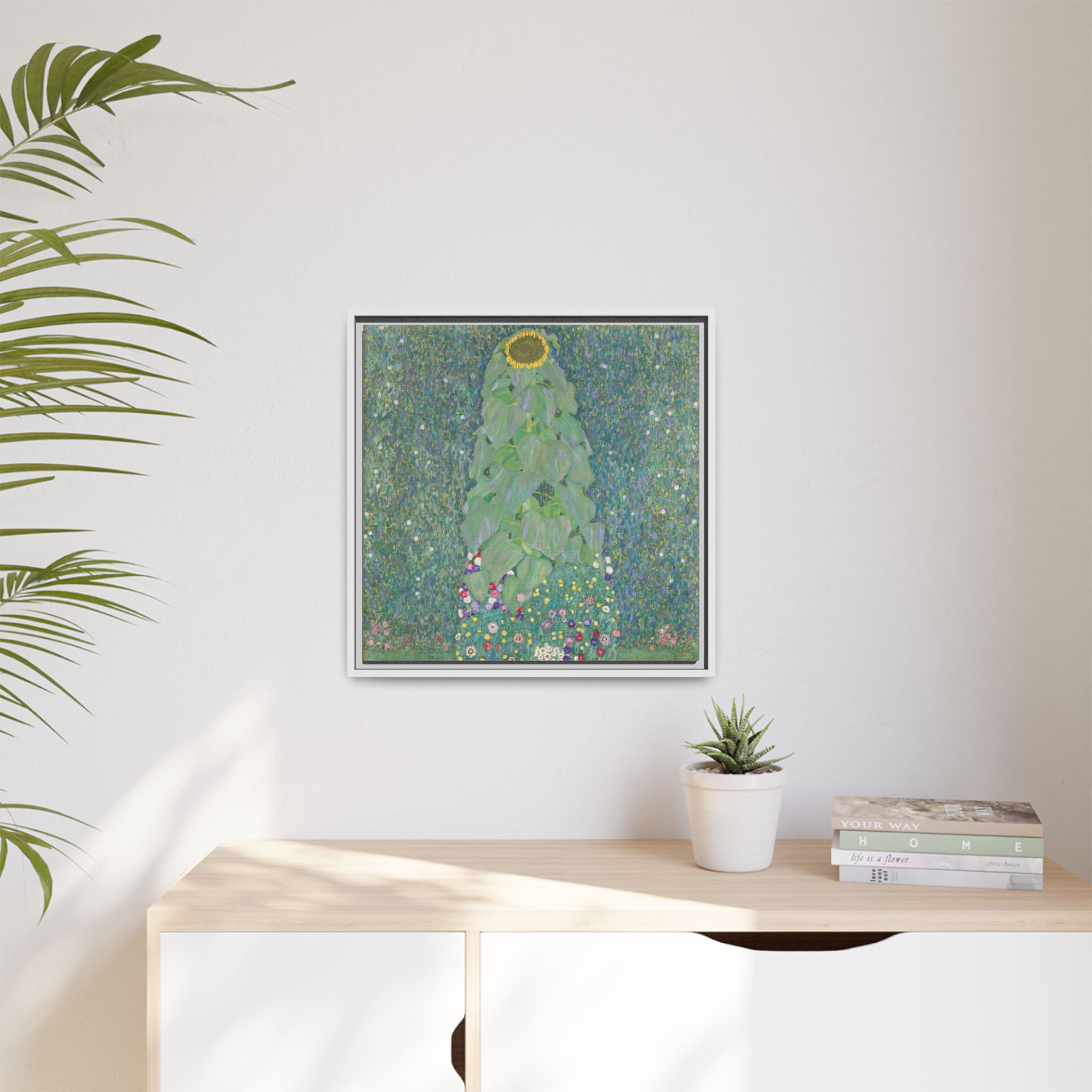 The Sunflower (1907-1908) Framed Canvas | Gustav Klimt Wall Art