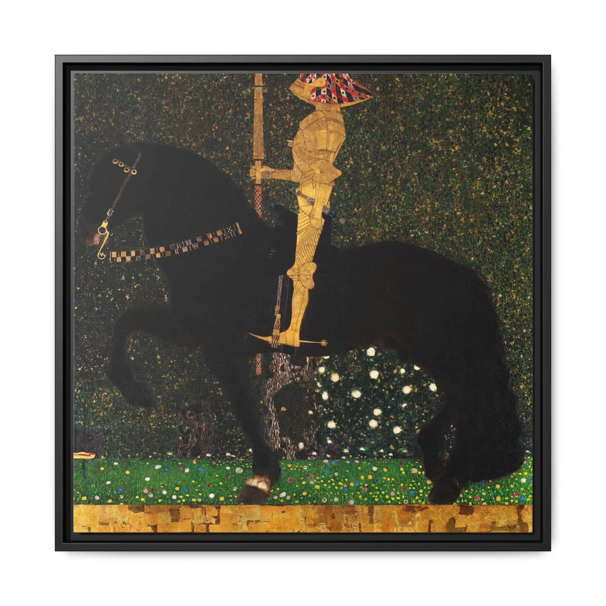 Life is a Struggle (Golden Rider) (1903) Framed Canvas | Gustav Klimt Wall Art