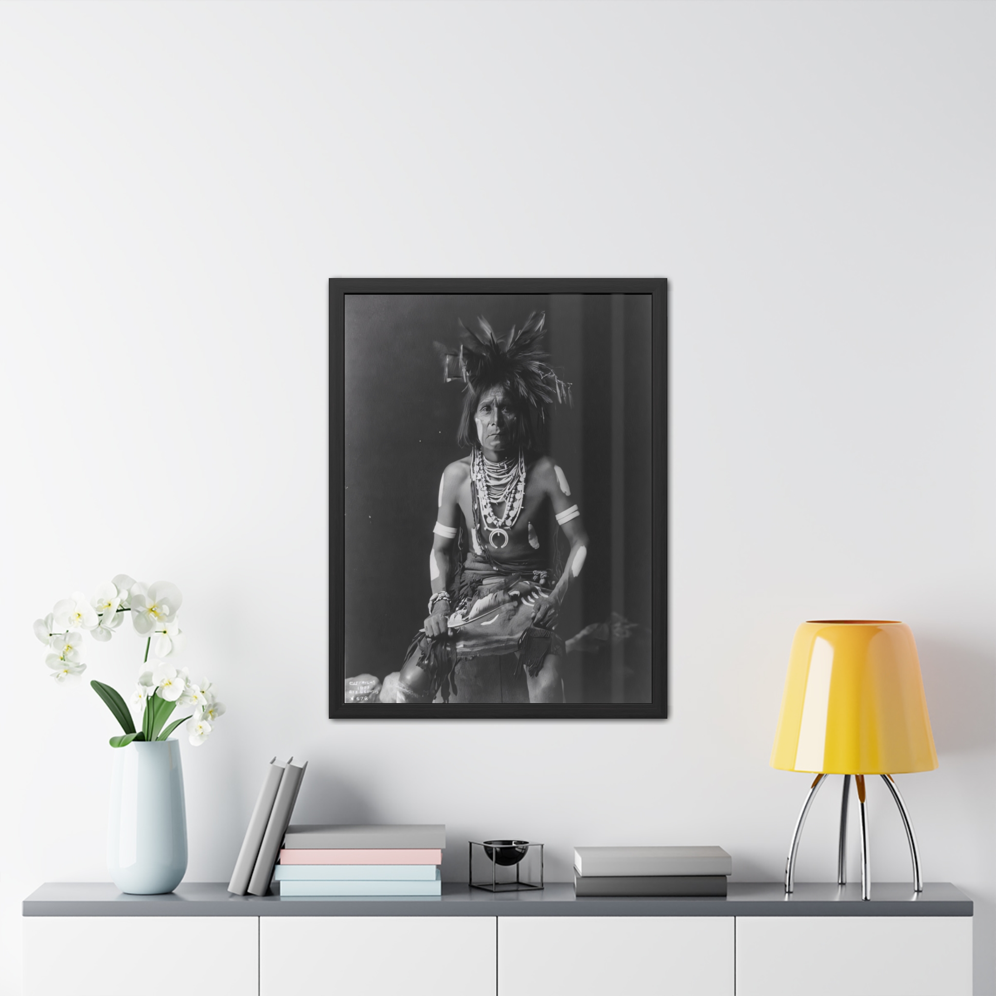 Snake Priest Honovi, Hopi (c.1900) Framed Poster | Photo Wall Art
