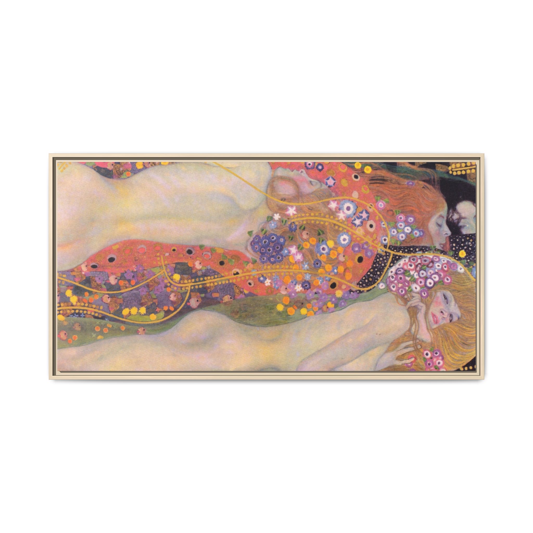 Water Serpents II (1904-1907) Framed Canvas | Gustav Klimt Wall Art