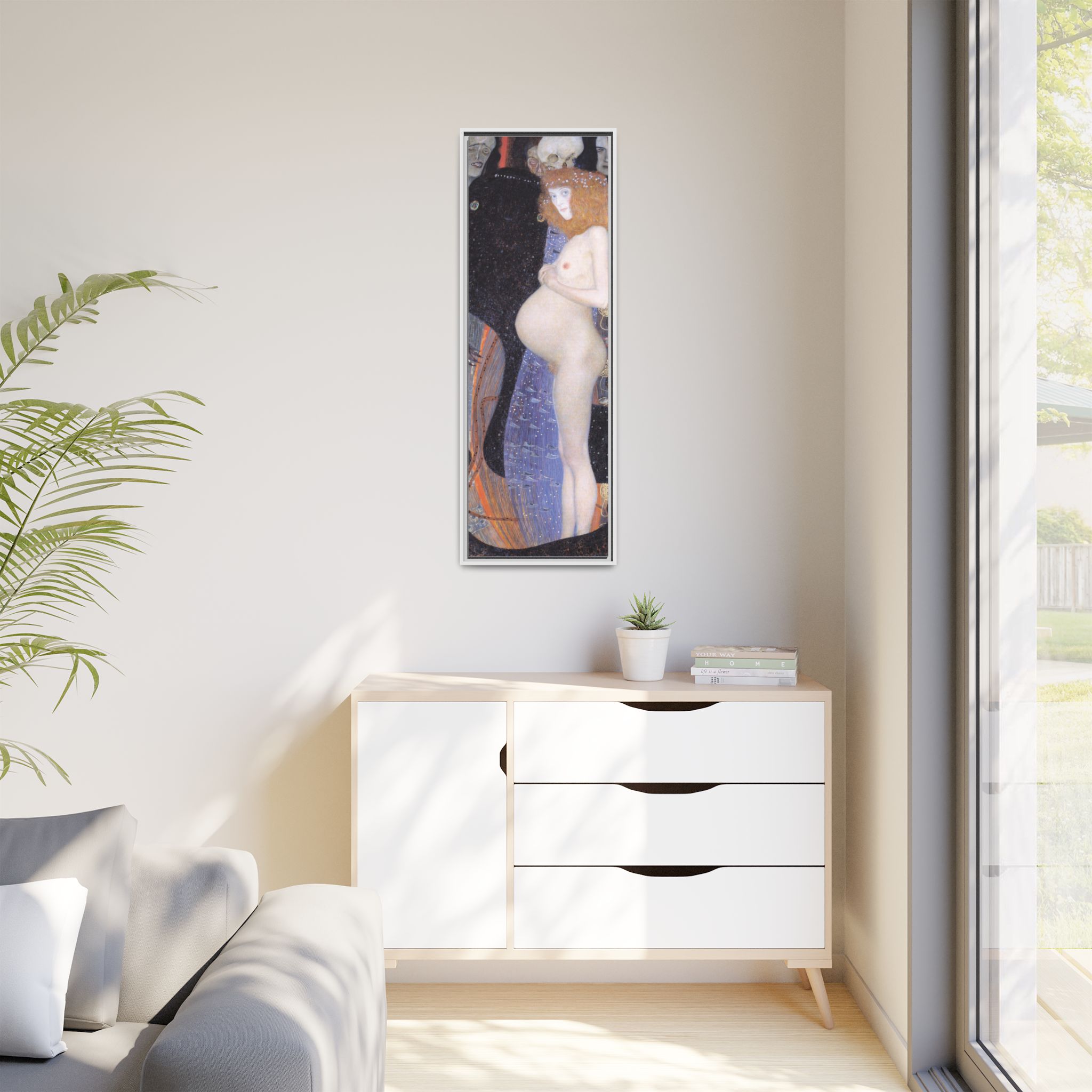 Hope I (1903) Framed Canvas | Gustav Klimt Wall Art