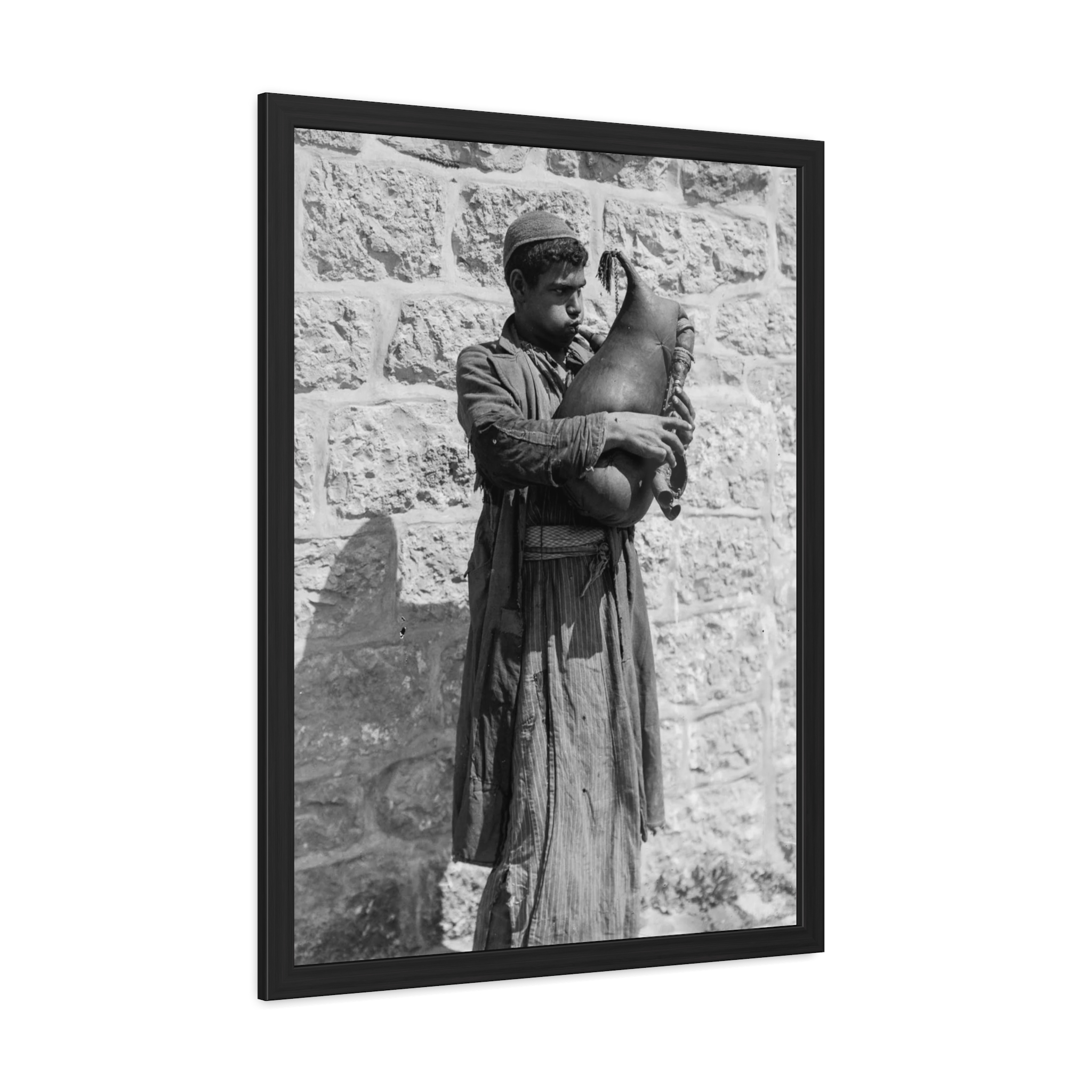 Boy Playing the Mijwiz (1890s) Framed Poster | Photo Wall Art