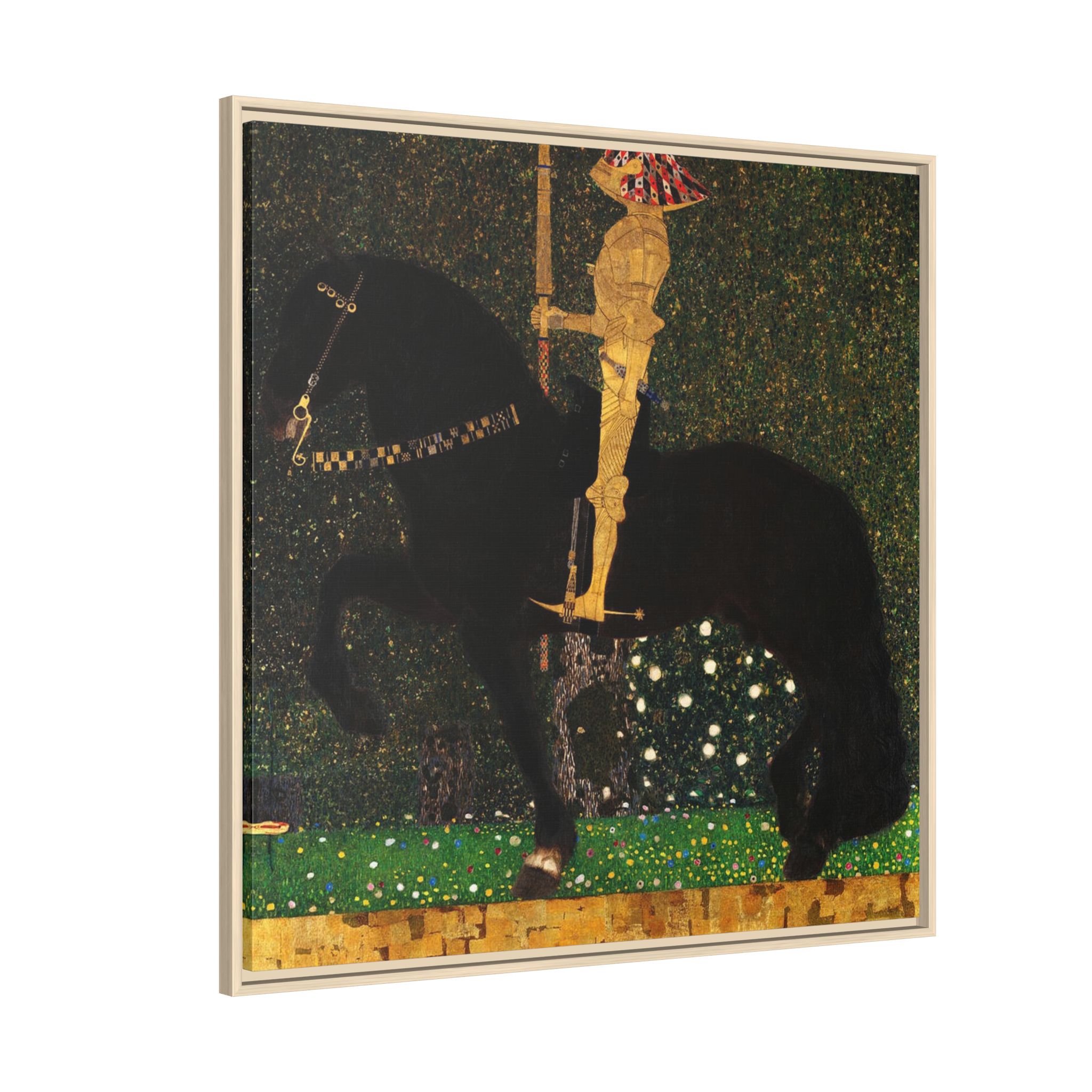 Life is a Struggle (Golden Rider) (1903) Framed Canvas | Gustav Klimt Wall Art