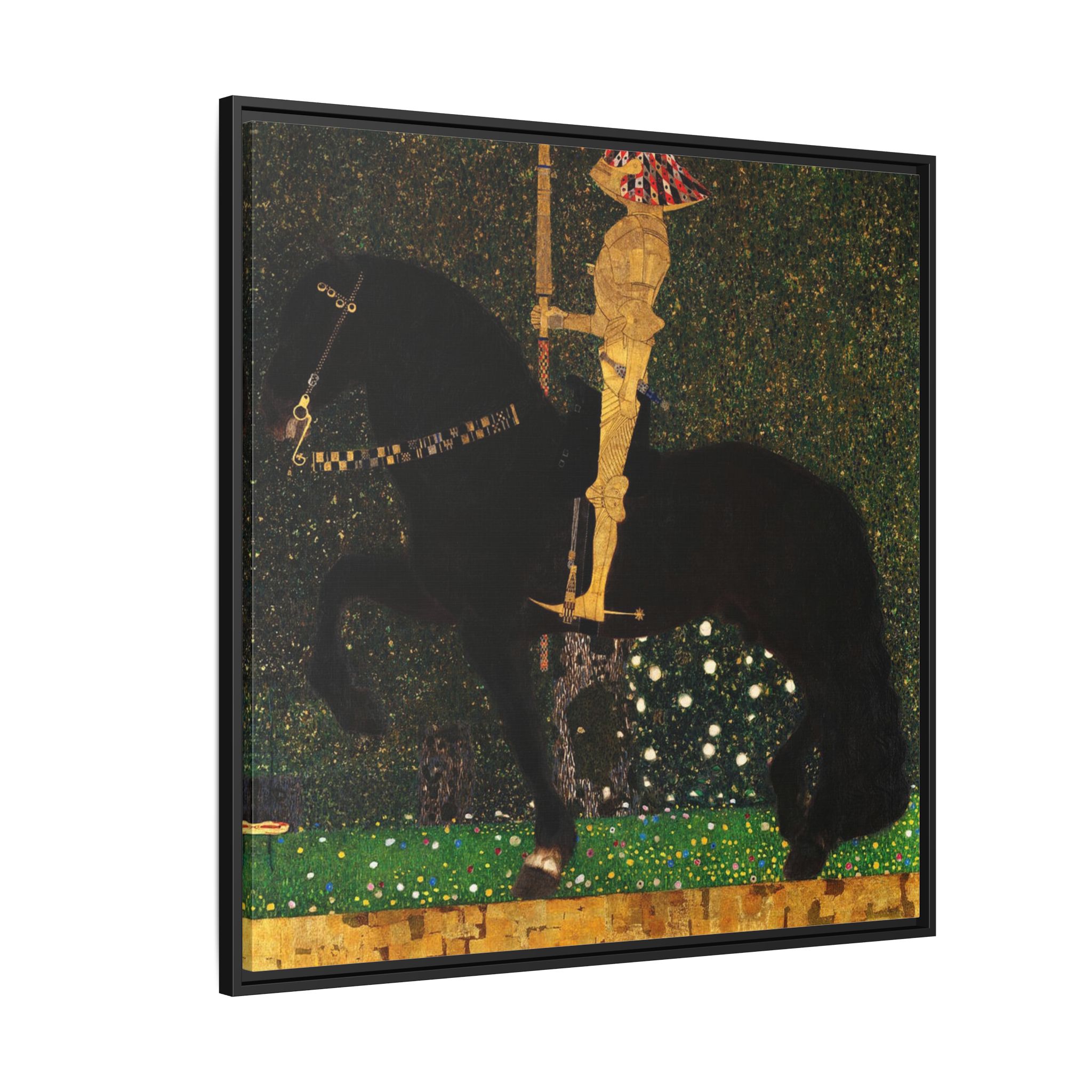 Life is a Struggle (Golden Rider) (1903) Framed Canvas | Gustav Klimt Wall Art
