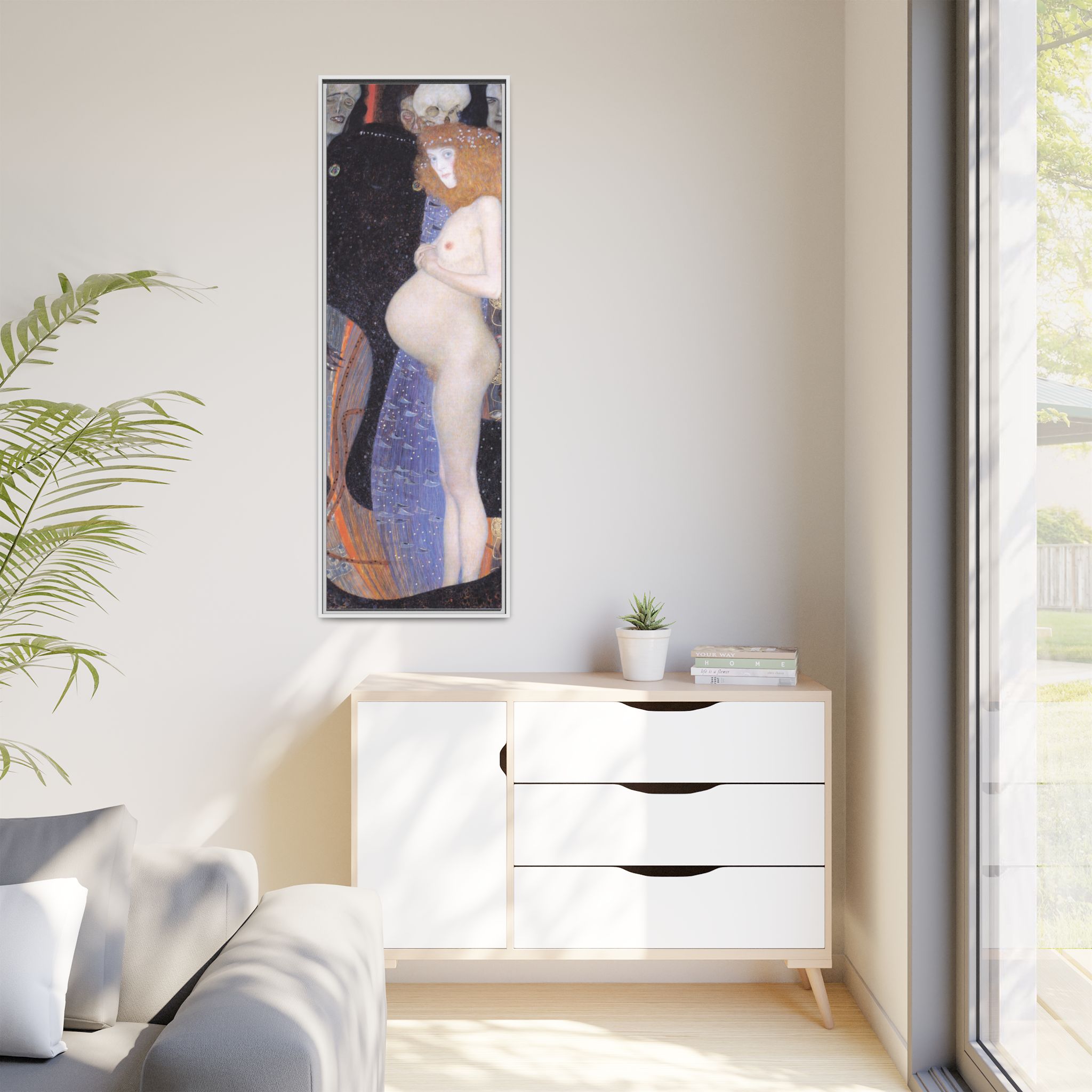 Hope I (1903) Framed Canvas | Gustav Klimt Wall Art