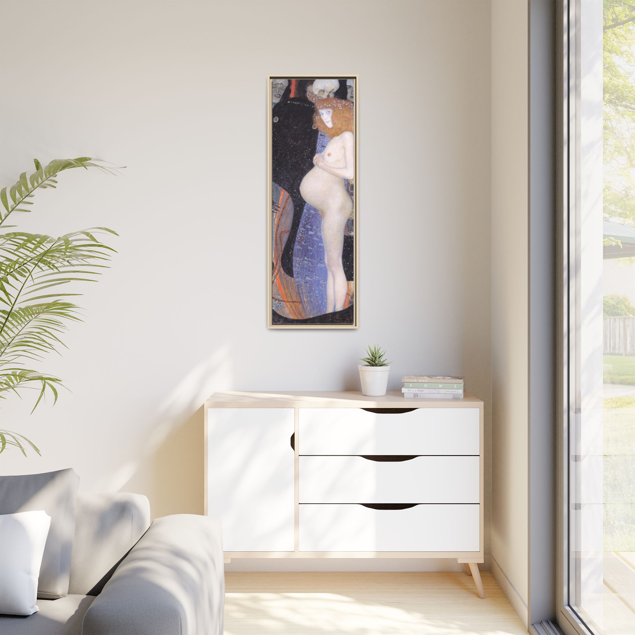 Hope I (1903) Framed Canvas | Gustav Klimt Wall Art