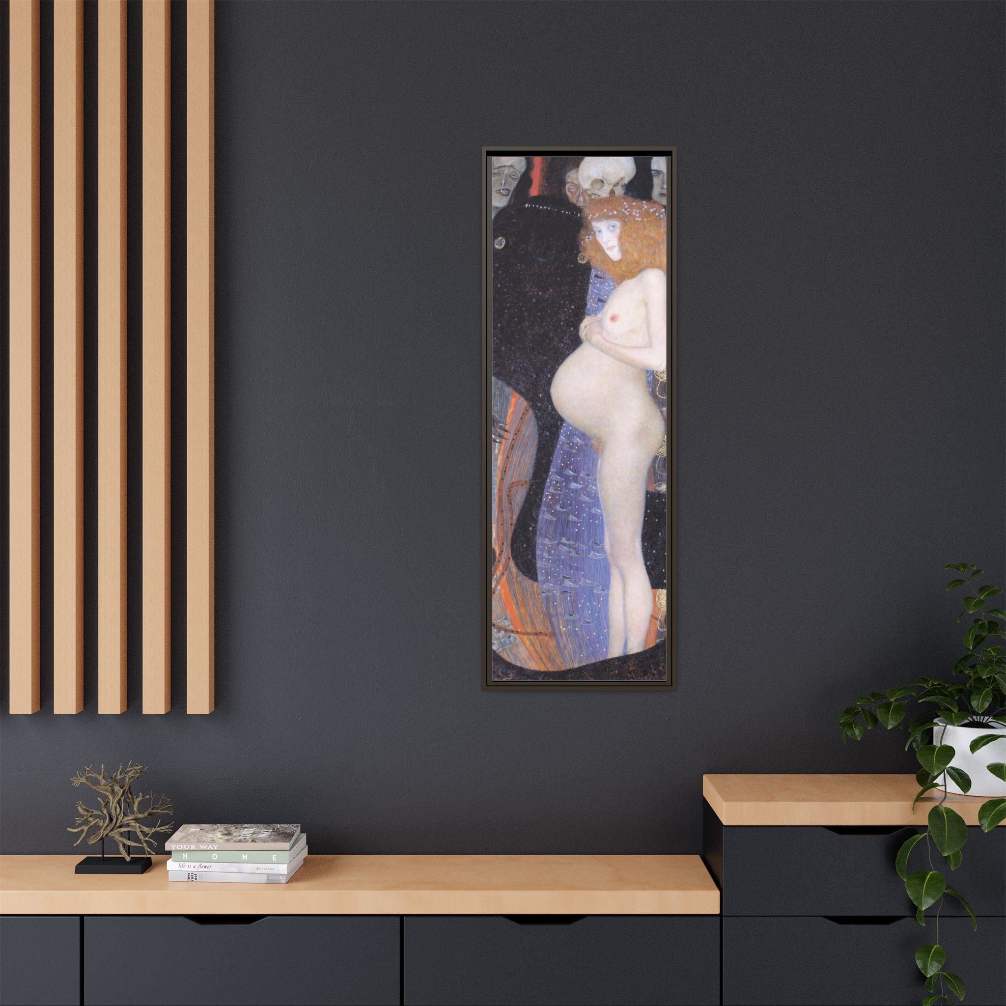 Hope I (1903) Framed Canvas | Gustav Klimt Wall Art