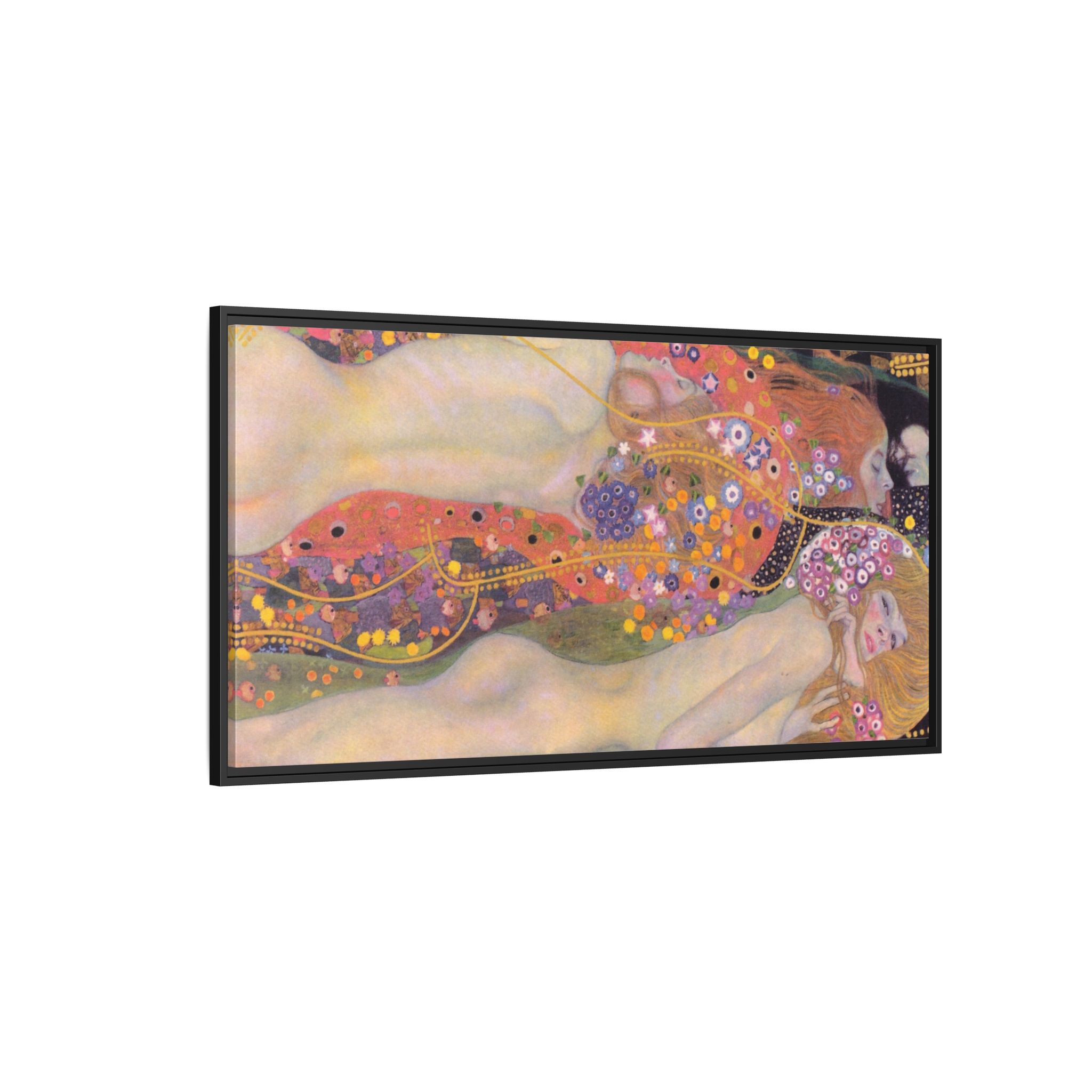 Water Serpents II (1904-1907) Framed Canvas | Gustav Klimt Wall Art