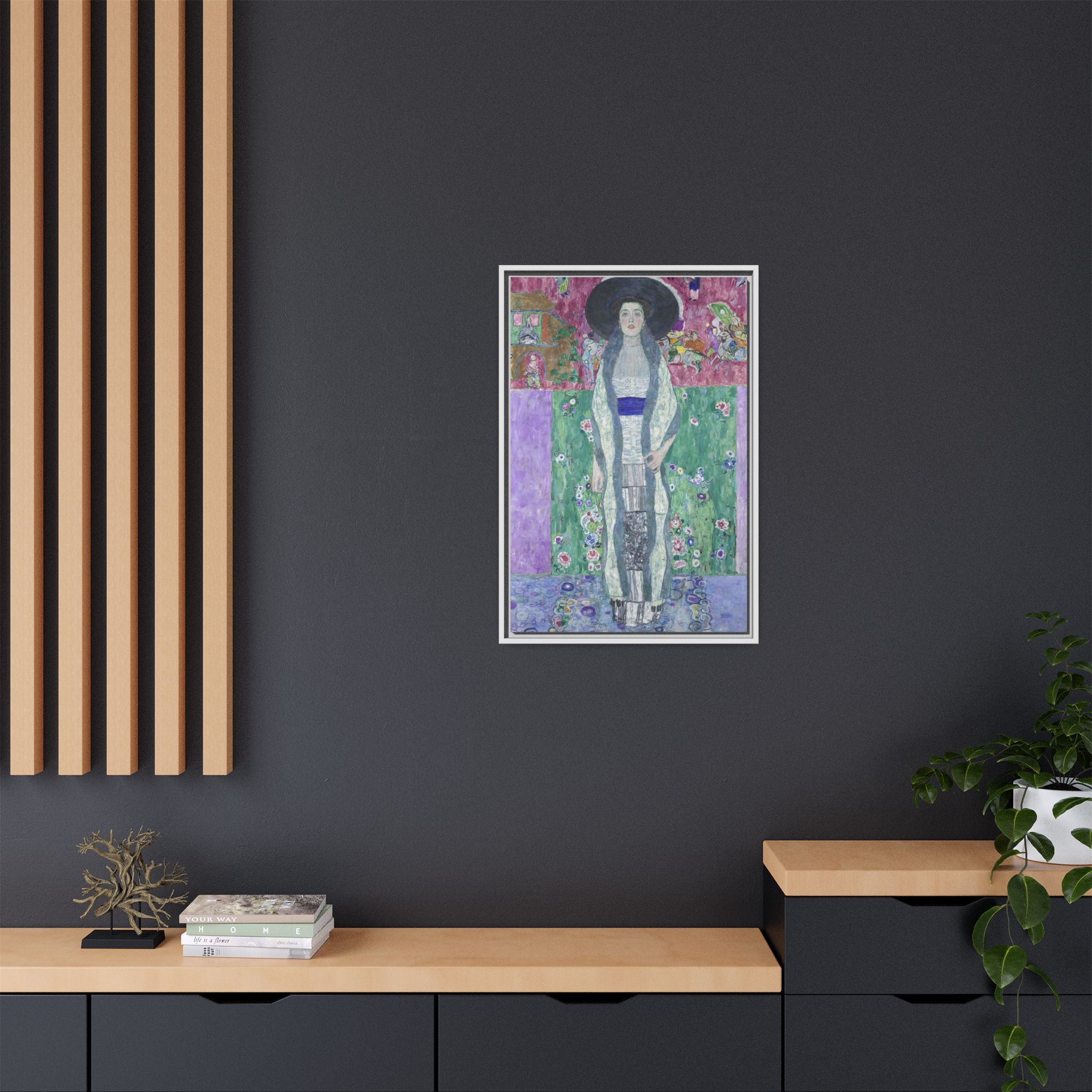 Portrait of Adele Bloch-Bauer II (1912) Framed Canvas | Gustav Klimt Wall Art