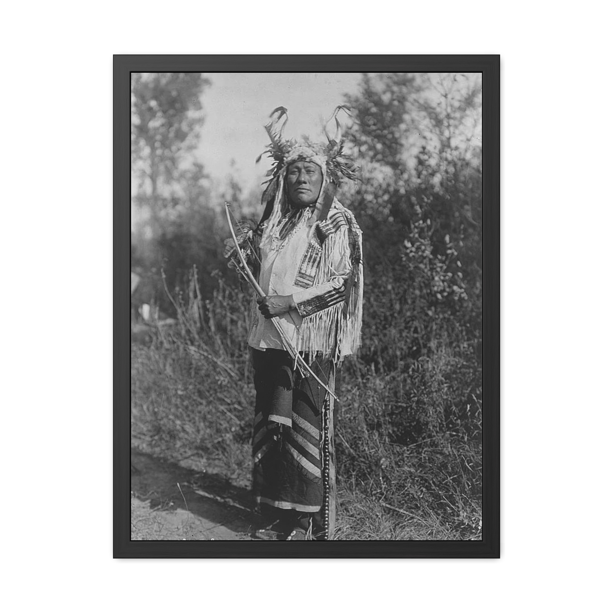 Long Time Dog, Hidatsa (c.1908) Framed Poster | Photo Wall Art