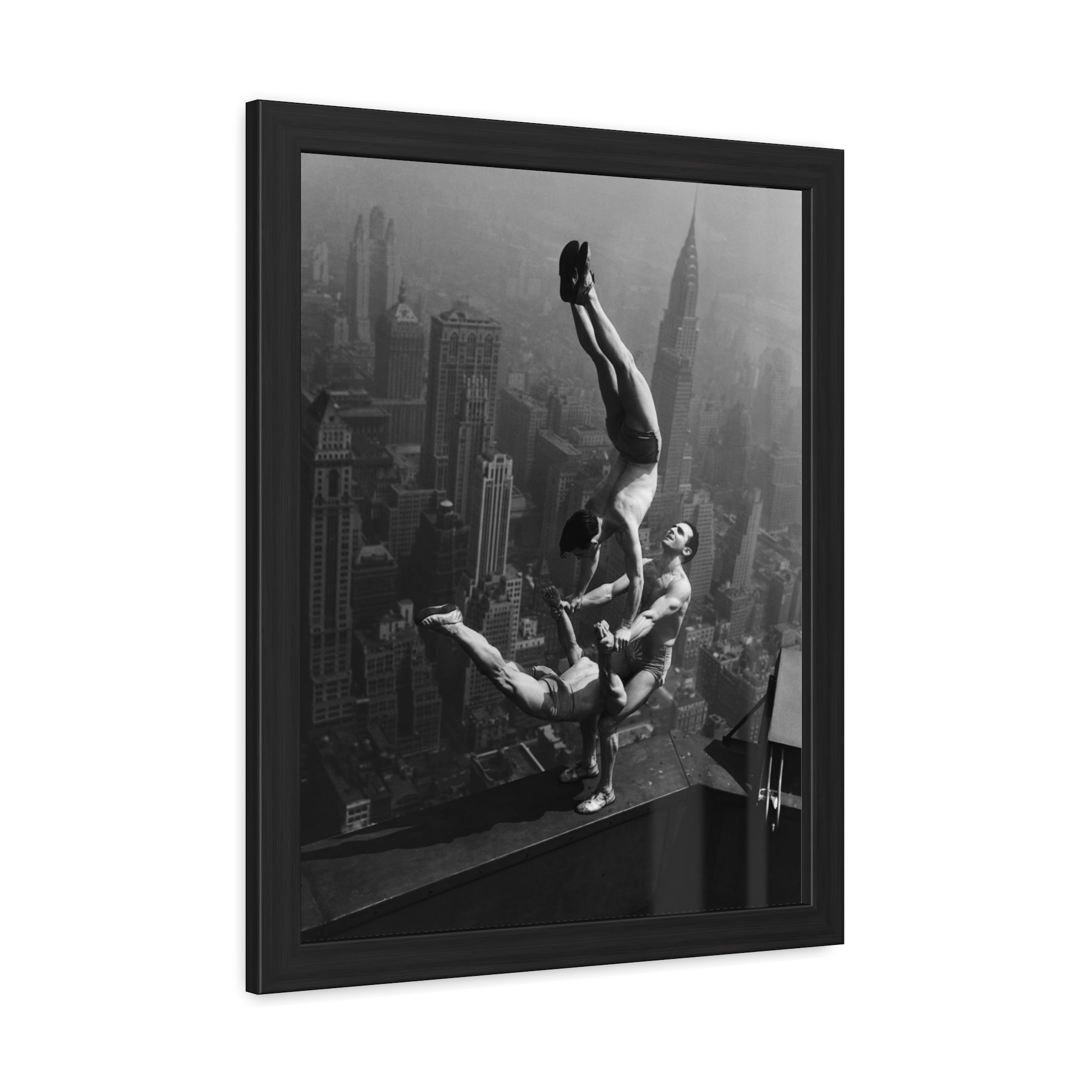 Acrobats Balance on Top of the Empire State Building (1934) Framed Poster | Photo Wall Art