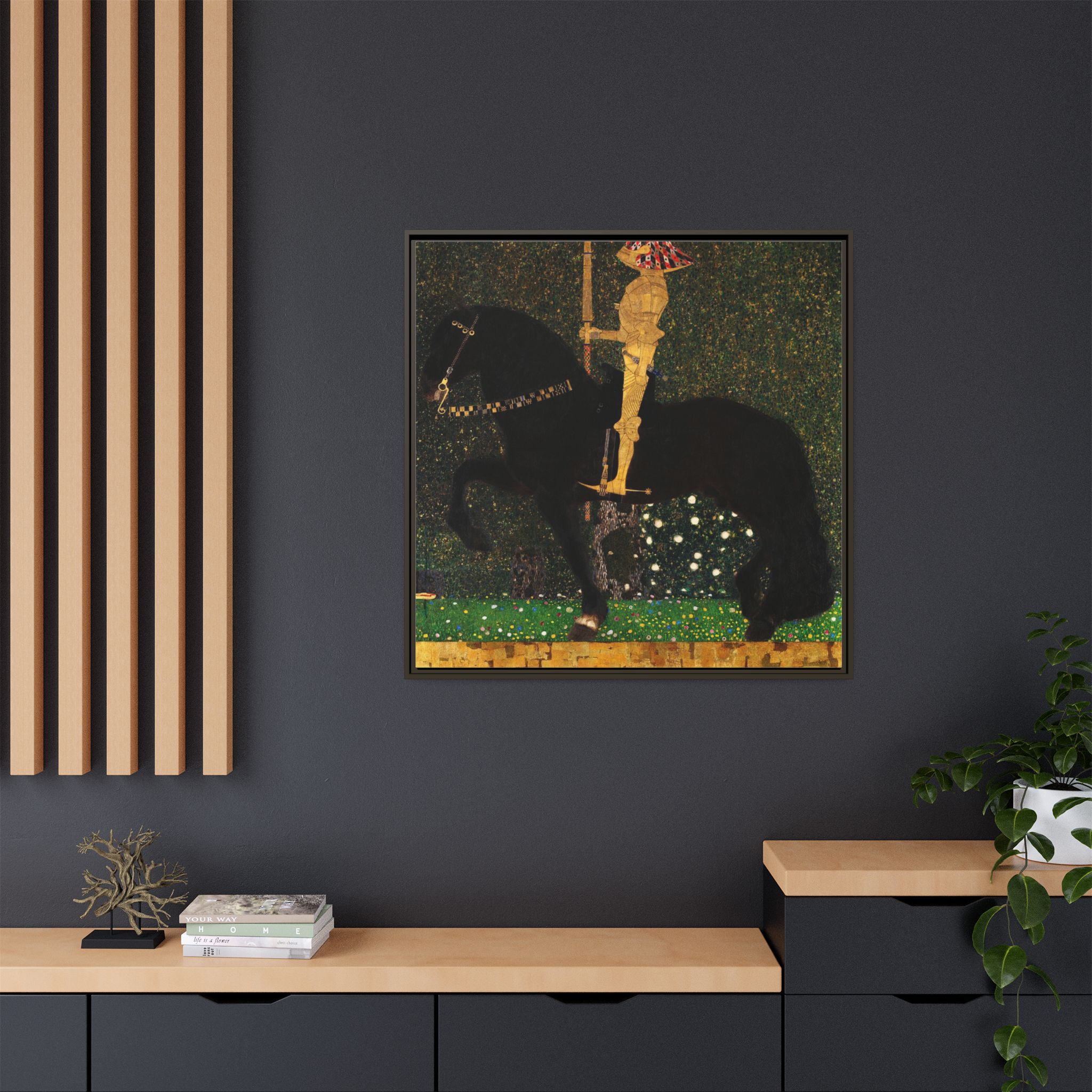Life is a Struggle (Golden Rider) (1903) Framed Canvas | Gustav Klimt Wall Art